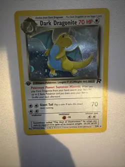 Dark Dragonite 5/82 1st Edition Holo Team Rocket WOTC Pokemon 2000 - Image 2