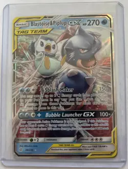 Blastoise & Piplup GX 38/236 SM Cosmic Eclipse Holo Ultra Rare TAG TEAM 270 - Image 1