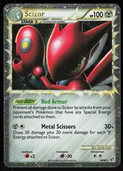 Pokemon Scizor 84/90 HGSS Undaunted Prime Rare Lightly Played - Image 1