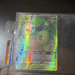 Pokemon Company Rowlet & Alolan Exeggutor GX 214/236 Unified Minds Full Art - Image 1