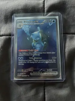 Pokemon TCG Blastoise ex SIR Holo Full Art SV:151 200/165 330 HP Eng - Image 1
