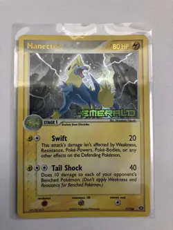 2005 POKEMON EX EMERALD #7 MANECTRIC-REVERSE FOIL NM - Image 1