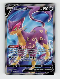 Liepard V 180/198 Holo Ultra Rare Chilling Reign Pokemon 2021 Near Mint - Image 1