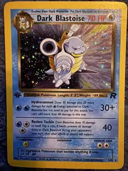 Pokemon TCG Dark Blastoise 3/82 Holo Rare 1st Edition - Image 1