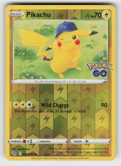 Pikachu (28) 028/078 Reverse Holo Pokemon GO NM - Image 1