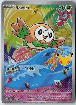 Rowlet 043 Holo Promo ME: Mega Evolution Promo Pokemon Near Mint - Image 1