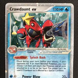 Pokemon TCG - Crawdaunt ex 99/110 LP [SWIRL💫] Holo Holon Phantoms - Image 2