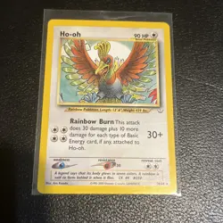 Pokemon TCG Ho-oh 18/64 Neo Revelation 2001 Non Holo Rare LP - Image 1