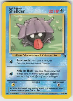 Shellder Fossil 54/62 Common MP Pokemon - Image 1
