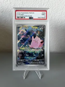 2026 POKEMON CLEFAIRY POR EN-PERFECT ORDER ILLUSTRATION RARE #094 PSA 9 - Image 1