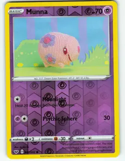 Munna - Reverse Holo - 87/202 Sword & Shield - Pokemon TCG - 2020 - Image 1