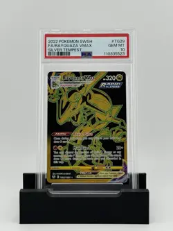 2022 POKEMON SWORD & SHIELD SILVER TEMPEST #TG29 FULL ART/RAYQUAZA VMAX PSA 10 - Image 1