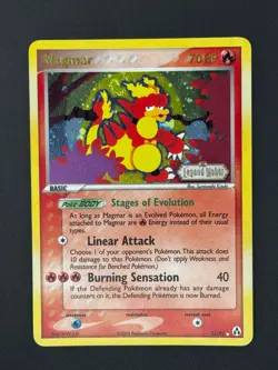 Pokemon TCG: Magmar - Legend Maker Reverse Holo Stamped 21/92 - LP+ with SWIRL🌀 - Image 1