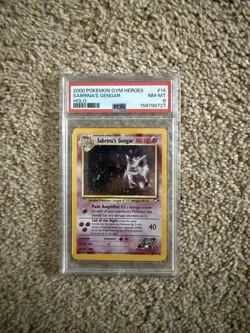 2000 POKEMON GYM HEROES HOLO #14 SABRINA'S GENGAR PSA 8 - Image 1