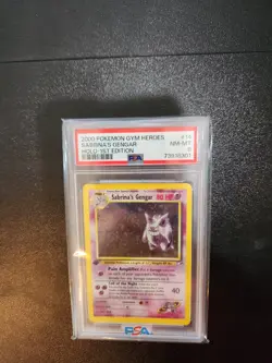 2000 POKEMON GYM HEROES HOLO-1ST EDITION #14 SABRINA'S GENGAR PSA 8 - Image 4