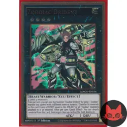 Yugioh Zoodiac Drident MAGO-EN036 Gold Rare 1st Edition NM - Image 1