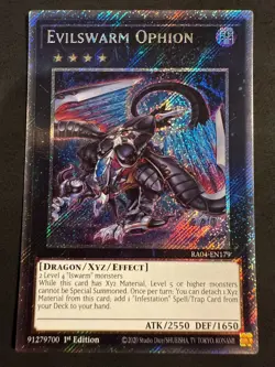 Evilswarm Ophion RA04-EN179 Platinum Secret Rare (PSR) Yu-Gi-Oh NM - Image 1