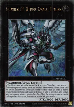 Yugioh MP24-EN037 - Number F0: Utopic Draco Future - Quarter Century Secret Rare - Image 1
