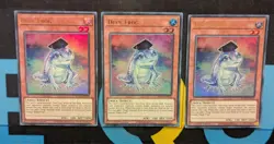 BLGG-EN055 Dupe Frog x3 Ultra Rare 1st Ed YuGiOh Playset - Image 1