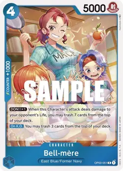 OP03-051 Bell-mere 🔵 Rare One Piece TCG Card OP03 Pillars of Strength - Image 1