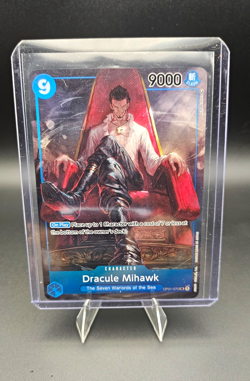 Bandai One Piece CCG Dracule Mihawk OP01-070 SR Parallel Foil 9000 Cost 9 EN - Image 1