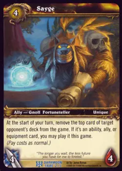 World of Warcraft TCG Sayge - Darkmoon Faire Collector's Set 2/5 - Image 1