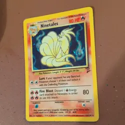 Pokemon TCG Ninetales Base Set 2 13/130 Holo Rare Card English 1999 - Image 3
