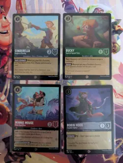 Disney Lorcana Floodborn Foil Promo Set Complete 14/P1 15/P1 16/P1 17/P1 - Image 1