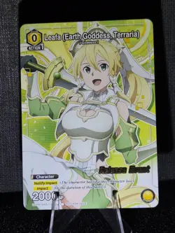 Union Arena Leafa (Earth Goddess, Terraria) Character PR Foil SAO UEPR/SAO-1-026 - Image 1