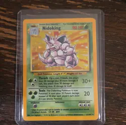 Pokemon Nidoking 11/102 Base Set Holo Rare 1999-2000 Copyright 90 HP ENG - Image 1