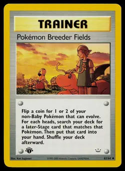 Pokemon Card - Pokemon Breeder Fields Neo Revelation 62/64 1st Edition Uncommon - Image 1