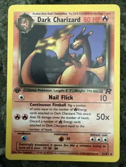 1st Edition Dark Charizard 21/82 Team Rocket Non Holo Pokemon Card Mint - Image 1