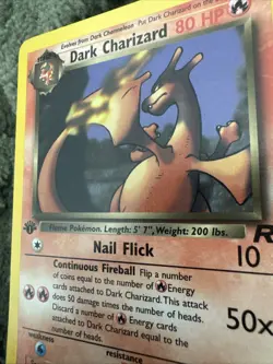 1st Edition Dark Charizard 21/82 Team Rocket Non Holo Pokemon Card Mint - Image 2