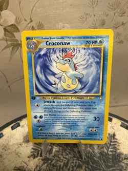 Pokemon TCG Croconaw Neo Genesis 1st Edition 31/111 Vintage Card played - Image 1