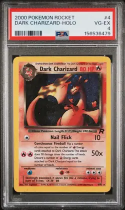 Dark Charizard 4/82 PSA 4 Holo Rare Team Rocket 2000 Pokemon Card Graded - Image 1