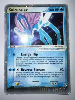 Pokemon Card- Suicune Ex-94/95 Ex Team Magma VS Team Aqua ENG-Very Played - Image 1