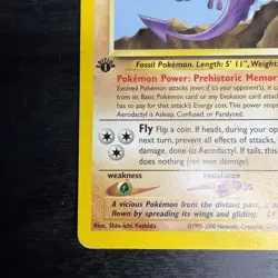 Pokemon Card WOTC Aerodactyl Neo Revelation 1st Edition Rare Card 15/64 Eng 2000 - Image 5