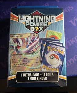 Pokemon TCG Lightning Power Box Kit - 15 Cards (14 Foil) + Mini Binder, English - Image 1