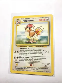 PIDGEOTTO - 22/102 - Base Set - Pokemon Card - EXC - Image 1