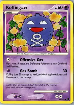 Koffing Rising Rivals 68/111 Common Heavily Played - Pokemon Card - Image 1