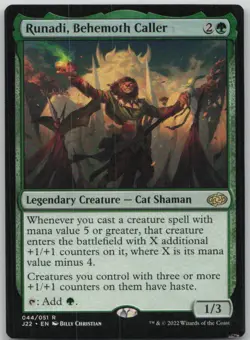 Runadi, Behemoth Caller #44 Rare Jumpstart 2022 Magic: The Gathering DMG - Image 1