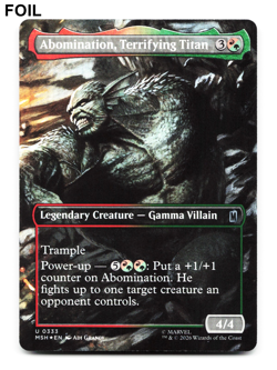 Abomination, Terrifying Titan (Borderless FOIL) - [Marvel Super Heroes] MTG 🔥🌳 - Image 1