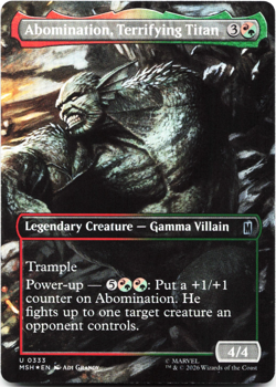 Abomination, Terrifying Titan (Borderless FOIL) - [Marvel Super Heroes] MTG 🔥🌳 - Image 3