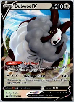 Pokemon Card - Dubwool V SWSH049 Sword & Shield Promo Promo Holo Near Mint - Image 1