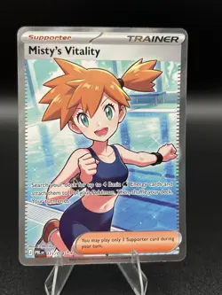 (Factory Damage) Misty's Vitality 111/084 Ultra Rare Pitch Black Pokemon - Image 1