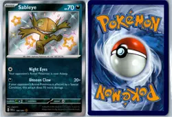 Pokemon Card - Sableye Paldean Fates 184/091 Shiny Rare Holo Near Mint - Image 3