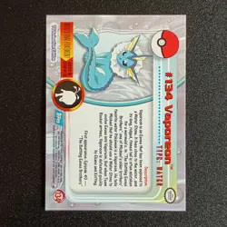 Vaporeon #134 Topps Series 3 Non Holo Pokemon Card - Image 2