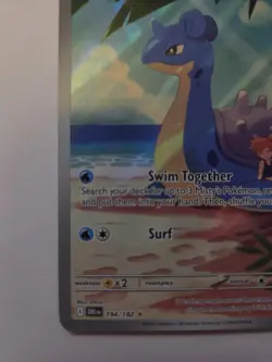 POKEMON TCG Misty's Lapras 194/182 ILLUSTRATION RARE Destined Rivals - Image 3