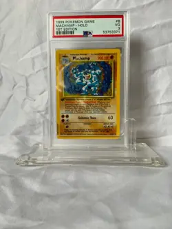 1999 Pokemon Game - 8 Machamp-Holo 1st Edition VG PSA 3 - Fresh Grade - Image 1