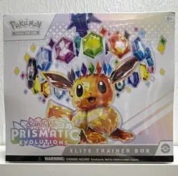 Pokemon TCG Scarlet & Violet Prismatic Evolutions ETB Eevee 9 Packs English - Image 1